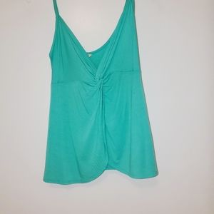 G by Guess, twist front tank top / teal